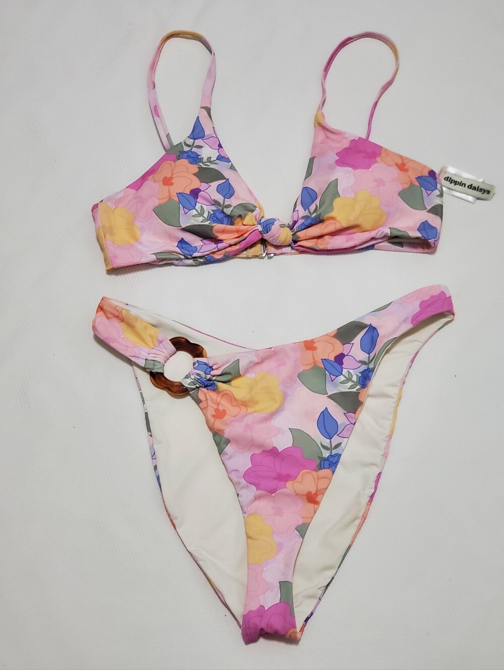 Dippin Daisy Zen Garden Floral Bikini Size Medium - Picture 2 of 10